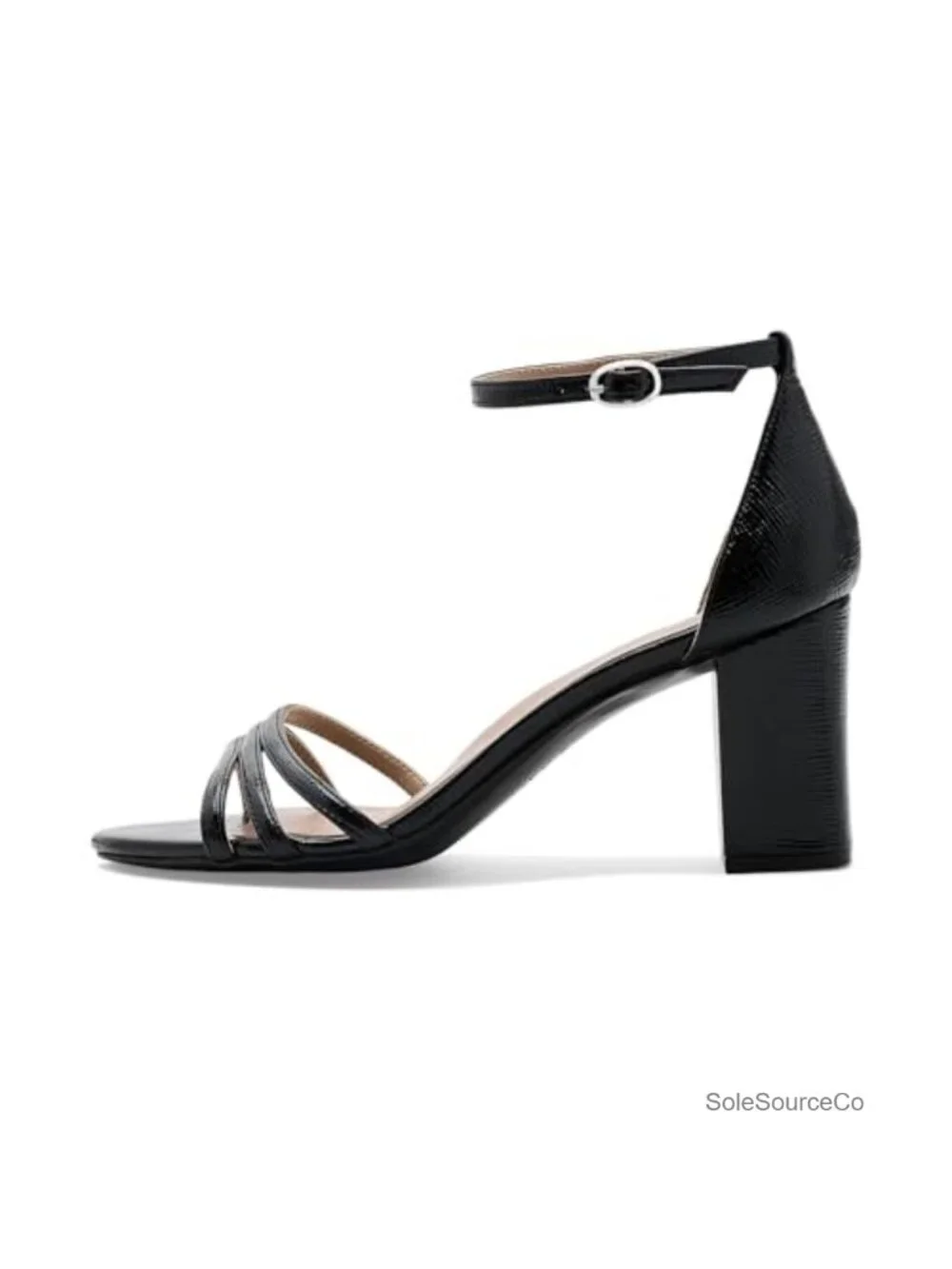 Heeled Sandals with Block Heel and Platform - Open Toe Dress Shoes